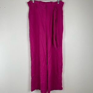 NWT Lucy Paris Hot Pink Paper Bag Pants Size M